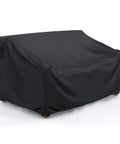 Heavy Duty Waterproof Patio Sofa Cover For 60 Inch Length 34 Inch Depth 30 Inch Height Outdoor Couch Fits Two Seaters With Air Vent And Handles All Weather Black