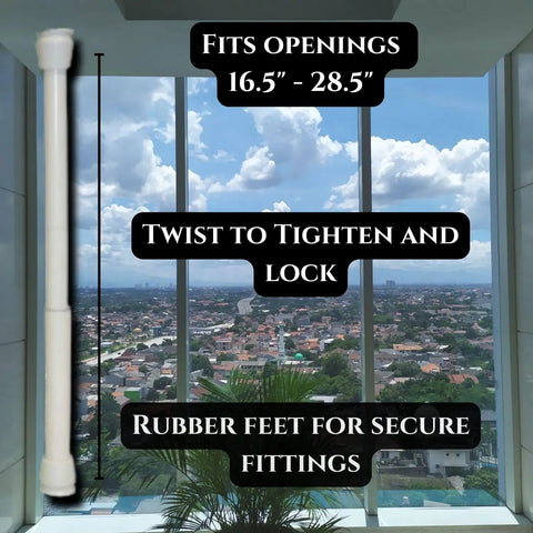 Four Pack Adjustable Window Security Bar Locks For Frame 17 To 29 Inches No Tools Needed Easy Twist To Lock displayed