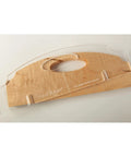 Premium Acrylic Router Template For Building Durable Tool Tote Handles And Custom Cutting Board Ends With Dual Clamping Slots built for Standard Guide Bushings and Compact Straight Bits shown with handle cutout.