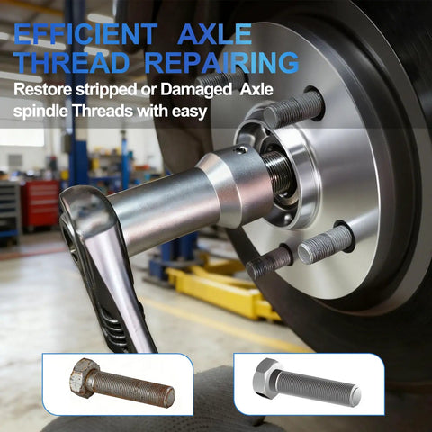 All-In-One Axle Thread Repair Kit For Spindles And Wheel Studs By Syizyen used for thread restoration on vehicle axle