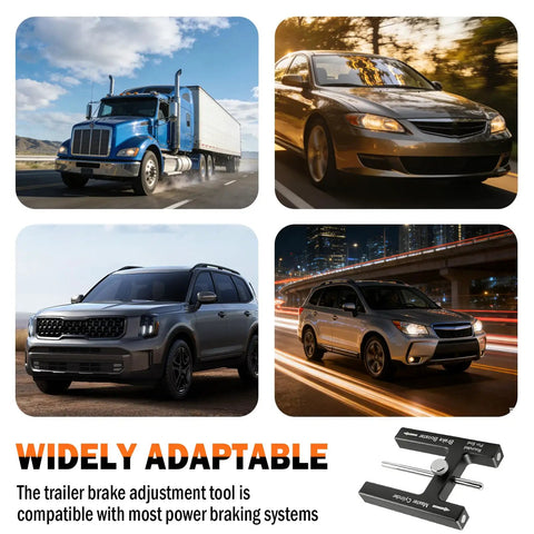 Magnetic Aluminum Brake Booster Adjustment Tool For Precise Braking Distance Tuning Universal Push Rod Brakes Master Cylinder Compatibility Easy Grip Pro Grade Auto Maintenance Gear, black aluminum brake tool