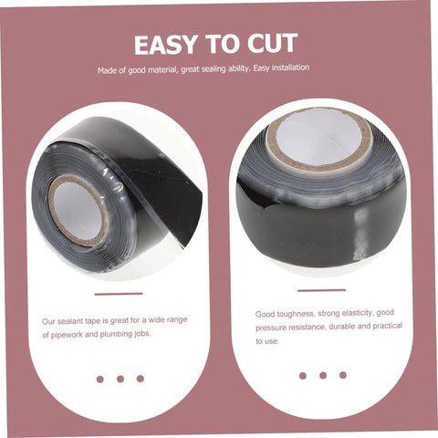 Heavy Duty Waterproof Leak Repair Tape for Plumbing, strong adhesive rubber sealant, flexible and durable rolls displayed