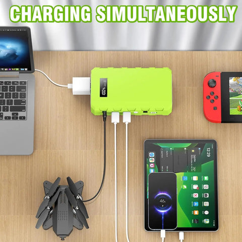 Portable Solar Generator Kit 24000mAh 65W Power Station With Panel Included 110V AC Outlet 88Wh Rechargeable Lithium Battery charging devices