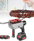 Cordless Lithium Wire Puller Wall Threading Machine With Variable Speed For Electricians And Plumbers, with 15m wire reel and two batteries.