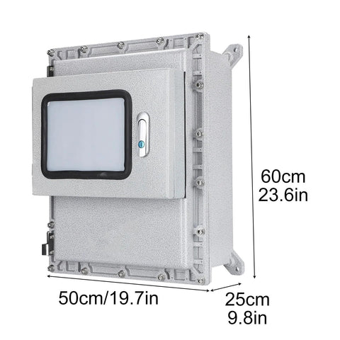 Side view of Rugged Explosion Proof Electrical Box For Outdoor Use Weatherproof Aluminum Alloy Junction Box Thickened Enclosure
