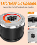 Effortless lid design of Large 2.5Lb Rotary Rock Tumbler Kit for Adults and Hobbyists with improved closure mechanism