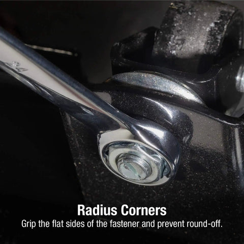 Metric V Groove Combination Wrench Set 20mm To 24mm gripping a bolt with anti-slip radius design