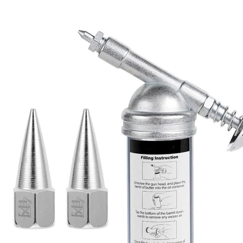 Five-Piece Steel Grease Nozzle Replacement Tips Kit For Equipment And Machinery, Pro-Grade Heavy-Duty Grease Sprayer Coupler