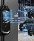Hassle Free Level One EV Charger Built Tough For Weekend Drives Featuring A Twenty Five Foot Heavy Duty Cable Plus Smart Overload Protection for home use.