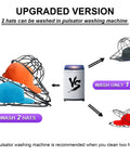 Hat Washer Frame For Washing Machine Or Dishwasher Cap Rack Shaper And Cleaning Protector showing two hats in frame versus one