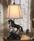 Beige Horse Themed Desk And Bedside Table Lamp For Bedroom And Learning Space A Personalized Night Light With Entrance Decor And Thanksgiving Style Cozy Home Accent For Any Room.