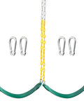 2 Pack Green Swing Seats Heavy Duty With 66 Inch Chains And Snap Hooks For Kids Outdoor Swing Set Replacement