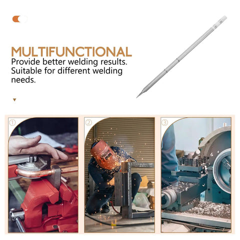 Copper Soldering Iron Tip With Quick Heat For Electronics Soldering Station Long Conical Fine Tip With Precise Temperature Control Great For PCB Repair And Tip Replacement on soldering tip image