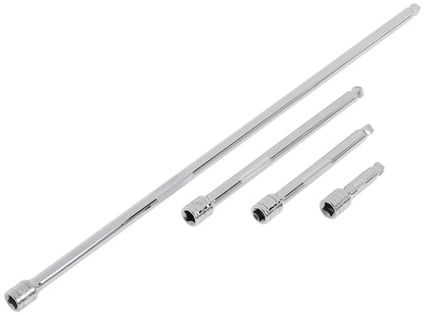 Wobble Extension Set For One Quarter Inch Drive With Two Inch, Four Inch, Six Inch And Fourteen Inch Extensions on white background