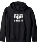 Harvest Season Cardio Hoodie For Harvester Drivers And Farm Crew Funny Zip Hoodie For The Operator Who Loves Field Work Cardio