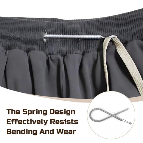 4 In 1 Drawstring Threader Tool Kit Stainless Steel Set With Spring Loaded Retriever And Safety Pins detail on fabric.