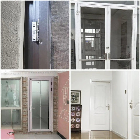 Spring Loaded Hinges For Invisible Doors 304 Stainless Steel Self Closing Hardware on various door installations