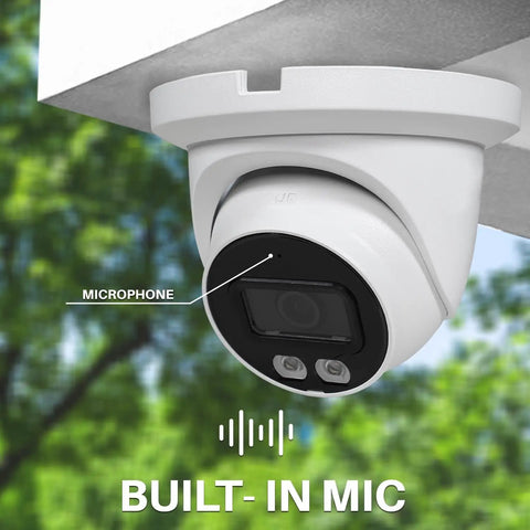 5MP TVI Turret Dome Security Camera With Night Color Vision, Weatherproof IP67 Outdoor, 4 In 1 AHD CVBS CVI TVI, 2.8mm Fixed Lens