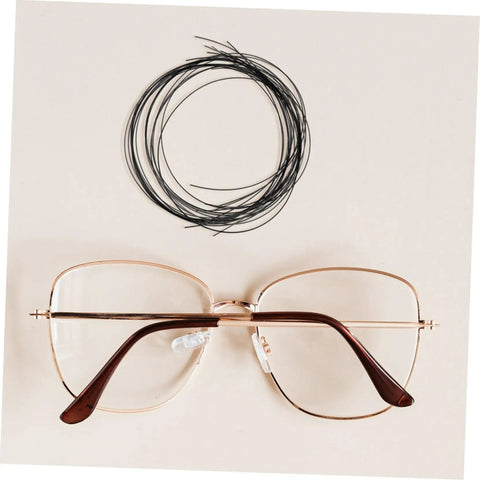 Eyeglass Repair Thread Cord For Half Rim Glasses Quick Fix Tool For Eyewear Scratch Resistant And Long Lasting next to glasses