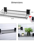 24 Inch Slatwall Shelf Set Two Pack Heavy Duty Garage Storage Wire Shelves With Durable Powder Coat Finish installed view