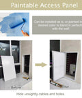 Heavy Duty Paintable Metal Access Door For Wall Or Ceiling No Sweat Setup Hatch For Plumbing Cable And Electrical Checks Reliable Plug And Play 14X18 Panel before and after installation