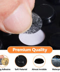 Hand applying a Heavy Duty Self Adhesive Rubber Foot from the 128 Pack Stick And Go Pads, half inch size for anti-slip use.