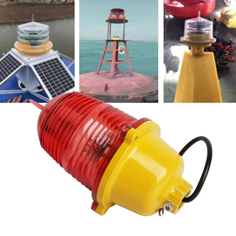 Ultra Bright LED Obstruction Warning Light For Boats, Towers, And Cranes, Weatherproof IP68 Obstacle Beacon with PC housing