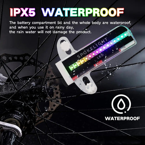 Next Level Ultra Bright Night Riding Wheel Lights For Bicycles Two Pack With 32 LED Patterns Waterproof Spoke Light on bicycle