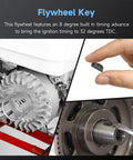 Flywheel key and aluminum flywheel for Beefed Up Aluminum Flywheel Upgrade For Predator 212 Non Hemi Engines And Mini Bike Builds, 10K RPM.