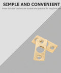 Pure Copper Door Ball Catch 16.5mm Pack Of 10 For Cabinets And Closets, shown simple rectangular design