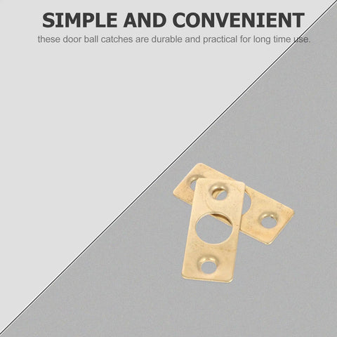 Pure Copper Door Ball Catch 16.5mm Pack Of 10 For Cabinets And Closets, shown simple rectangular design