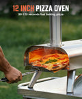 12 Inch Dual Fuel Outdoor Pizza Oven Portable Pellet And Gas Fueled Wood Fired Pizza Maker With Stone No Tools Needed