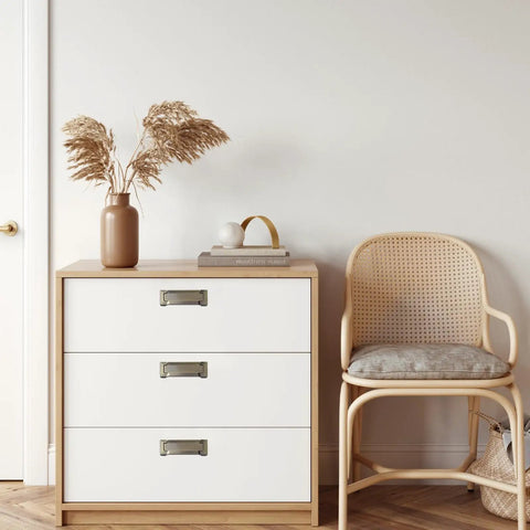 Pocket Door And Drawer Handles Set Flush Pull Ring Handles Zinc Alloy Concealed Furniture Pulls on white cabinet drawers