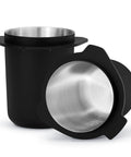 53.3mm Portafilter Dosing Cup In 304 Stainless Steel With Matte Black Nonstick Finish, Easy Grinder To Portafilter Transfer For 54mm