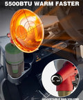 Heavy Duty Golf Cart Heater With Adjustable Cylinder Holder, 5500 BTU Outdoor Heater in golf cart cup holder