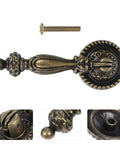 Vintage Zinc Alloy Cabinet Handle Single Hole Round Antique Pull With Bronze Finish For Kitchen And Furniture Hardware Retro Vibe Wardrobe Knob Replacement Large 219 Size, detailed view with screw