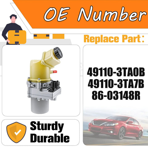 Nissan Altima Electric Hydraulic Power Steering Pump Assist Motor Assembly Low Noise For Smooth Steering Image