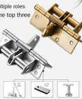 Heavy Duty Spring Loaded Cabinet Hinges With Fully Automatic Self Closing showing silver and gold finishes for door installation.