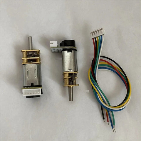 Awesome DIY Balance Car Motor DC Gearbox GA12-N20 with two motors and multi-colored wires for robotics and control systems.