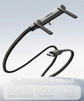 2-In-1 Holder Charger Cable With Stand showing nylon braided cable in black, highlighting 48-strand braid, wear-resistant design.