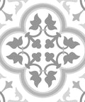 Intricate pattern of Remy Peel And Stick Vinyl Floor Tiles Gray, Water Resistant And Washable, Textured Low-Luster Finish, 0.06 Inch Thick