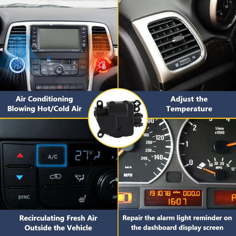 Kick Those Cold Cabin Drafts To The Curb With This Hvac Heater Blend Door Actuator Gear For Dodge Durango And Jeep Grand Cherokee 2011 To 2013 Solid Fix For Your Rig, showing air conditioning controls and blend door actuator.