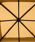 Close-up view of the ventilated double roof of the 10 Ft By 10 Ft Backyard Patio Gazebo With Double Roof Vent Ventilated Canopy.