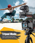 Comfy Handheld Video Stabilizer Grip With Cold Shoe Mount For DSLR Cameras capturing skateboarder mid-air in outdoor setting