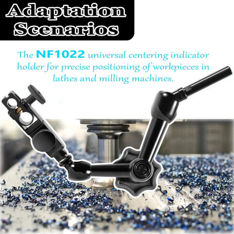 Dead On Nf1022 Centering Indicator Bracket for Tight Milling and Lathe Work, precision holder for positioning workpieces.