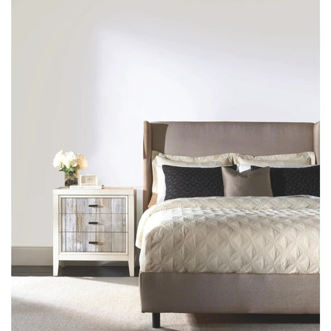Bedroom with White Distressed Wood Peel And Stick Wallpaper Easy No Mess No Paste Install For Quick DIY Ready Room Makeover Durable Finish 