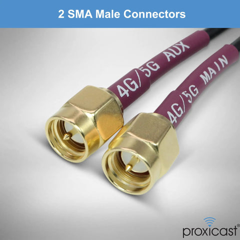 Slick Hardcore Low Profile Mimo 4G 5G Omni Directional Screw Mount Puck Antenna For Verizon At And T Mobile Modem Boost With Sma Jack Vandal Resistant Design with 2 SMA male connectors.