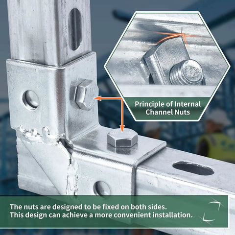 Twenty Pack Heavy Duty Zinc Plated Hex Bolts And Channel Nuts Fit 1 5/8 Inch Strut Channel Like A Glove With Rock Solid Half Inch Thread Fastening For Pro Grade Grid And Metal Framing Rigs Ready For Any Job