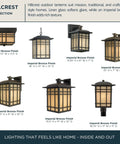 Hillcrest 13 Inch Mission Style Outdoor Wall Sconce Imperial Bronze With Linen Glass Arts And Crafts Exterior Lighting