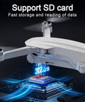 Dope 4K Camera Drone For Adults And Beginners With Foldable Design, supports SD card for storage, shown hovering.